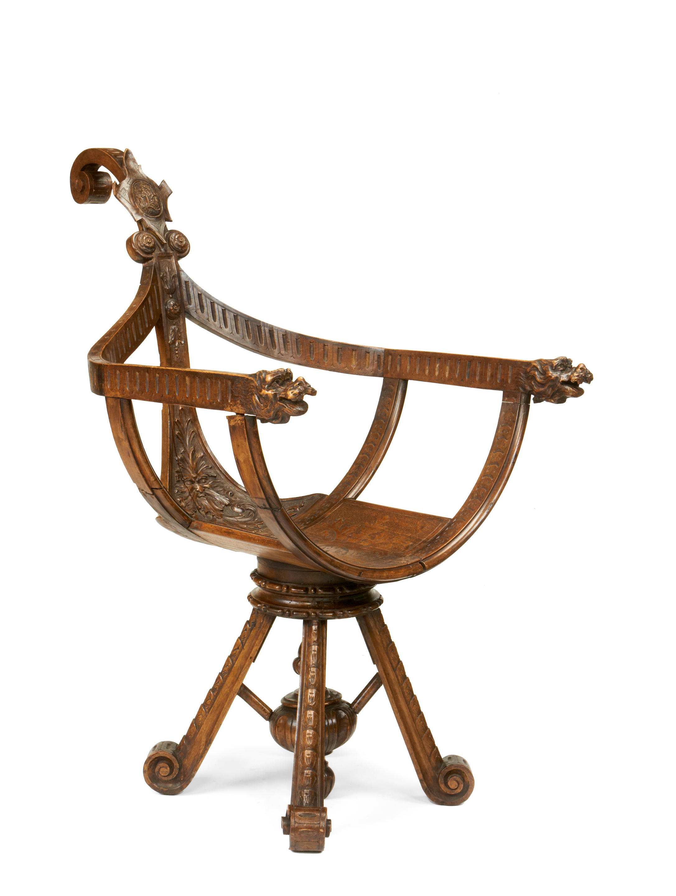 Bonhams A Venetian 19th Century Walnut Gondola Chair In The