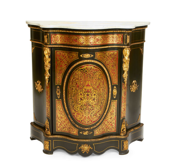Bonhams : A 19th century gilt metal mounted tortoiseshell and brass ...
