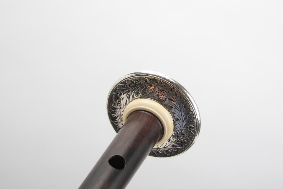 Bonhams A set of ivory and silver mounted bagpipes