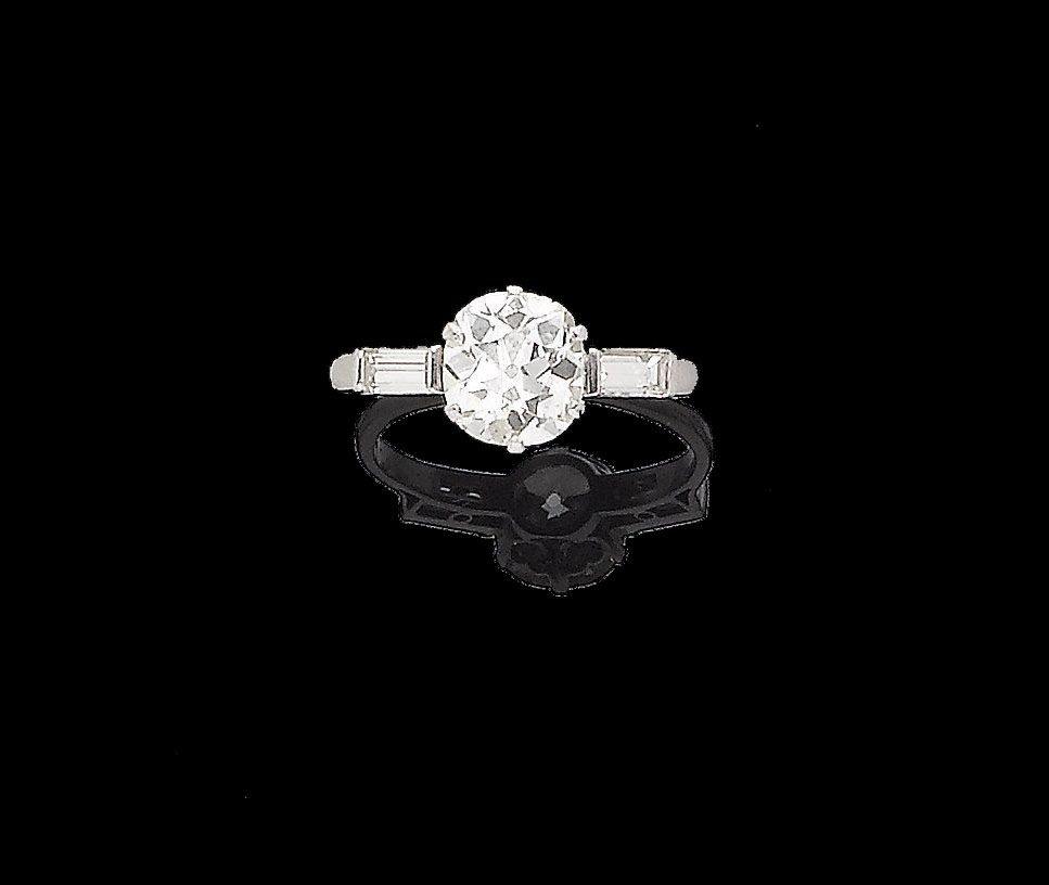 A diamond single-stone ring