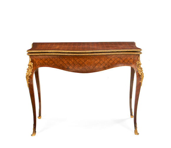 Bonhams : A French late 19th century gilt metal mounted kingwood and ...