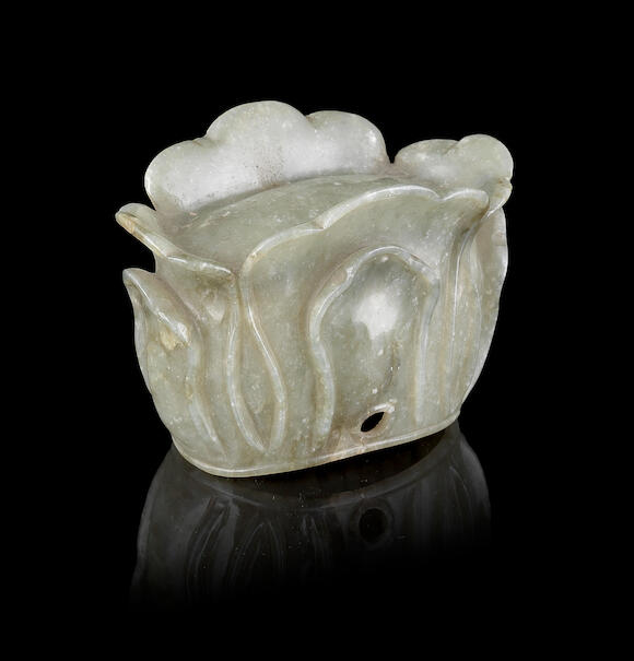 Bonhams A green jade hair ornament Ming Dynasty