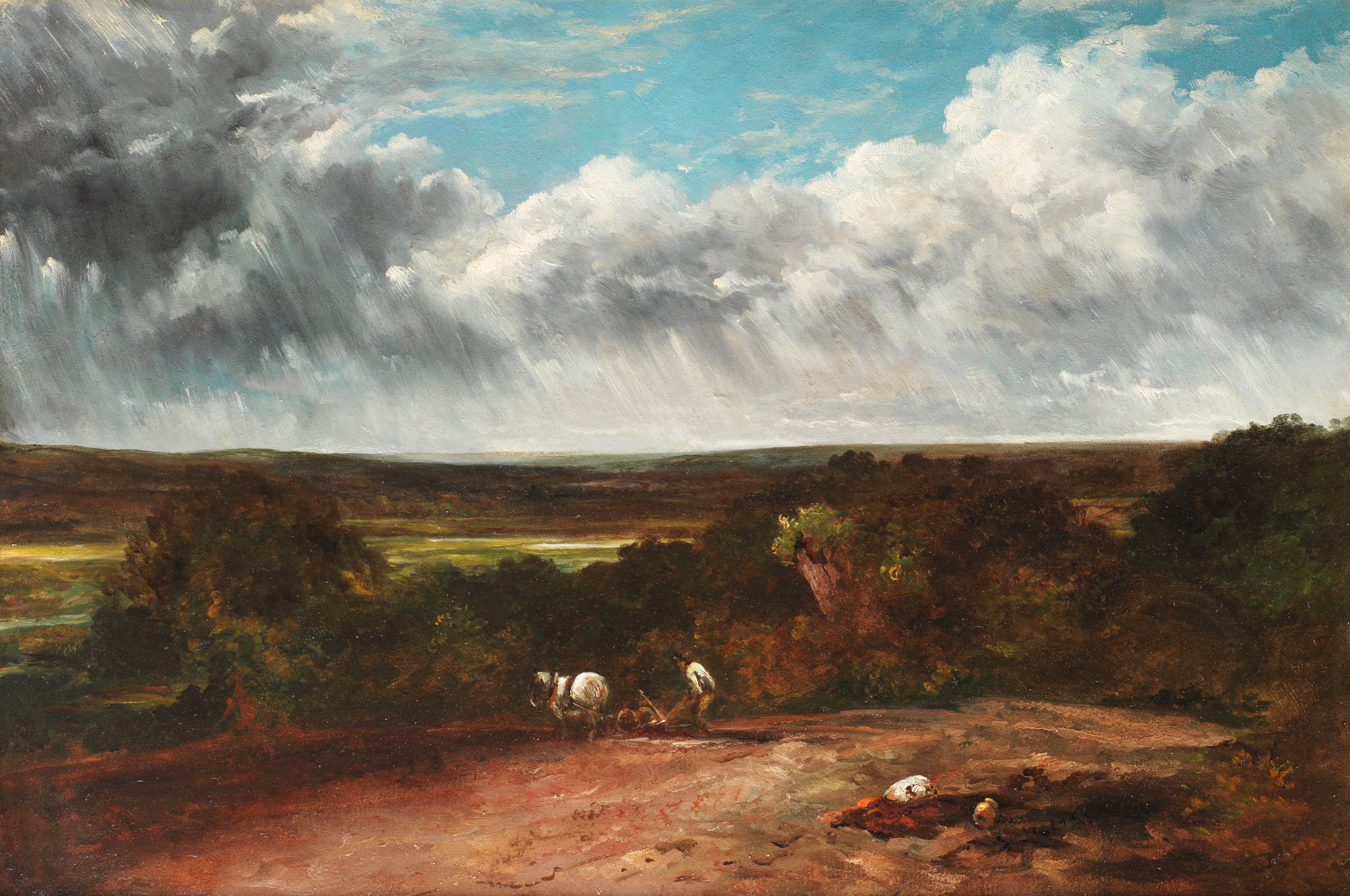 An Extensive Landscape with Rain Clouds