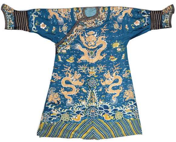 Bonhams : A blue-ground formal robe, chifu Qing Dynasty