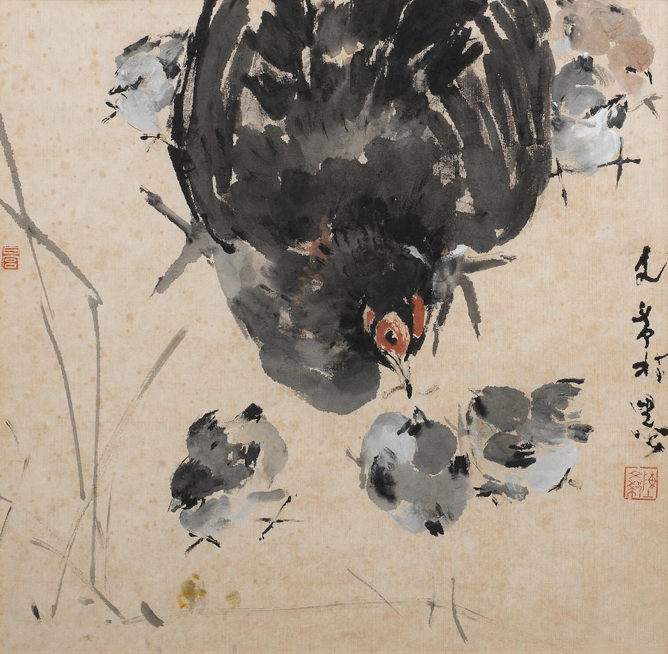 Bonhams : Chen Wen Hsi (1906-1991) Three paintings