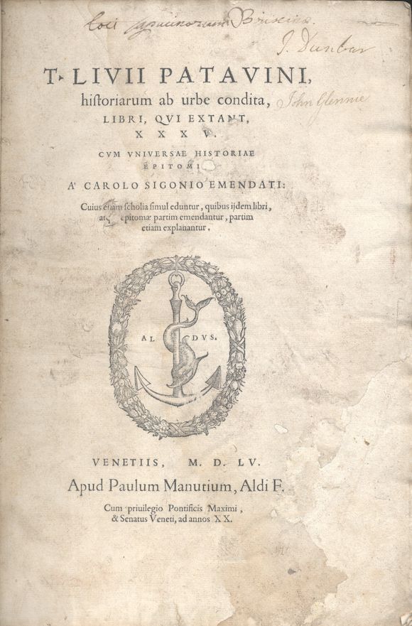 Bonhams LIVIUS (TITUS) Historiarum ab urbe condita, libri qui extant