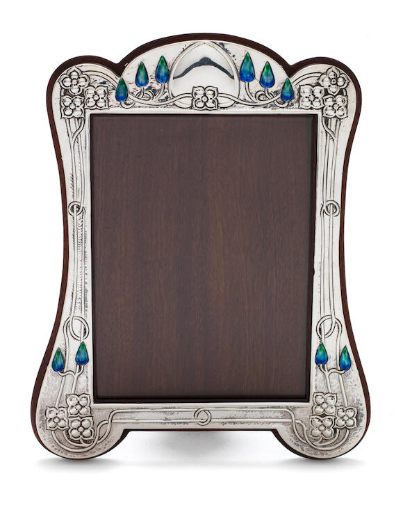 Bonhams An Edwardian Art Nouveau silver and enamel photograph frame