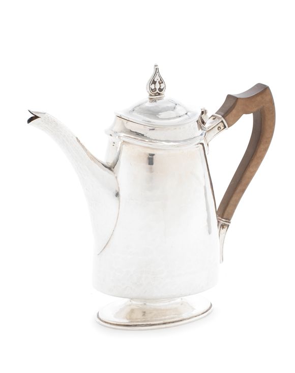 Bonhams OMAR RAMSDEN A small silver coffee pot London 1924