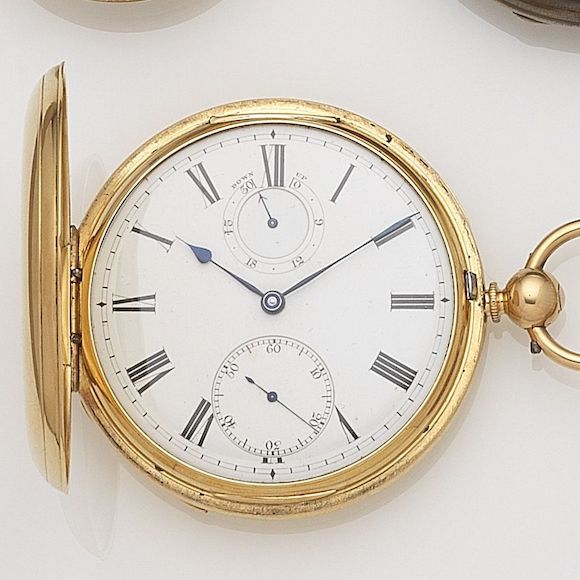 Bonhams J & W. Boyd, Glasgow. An 18ct gold key wind full hunter