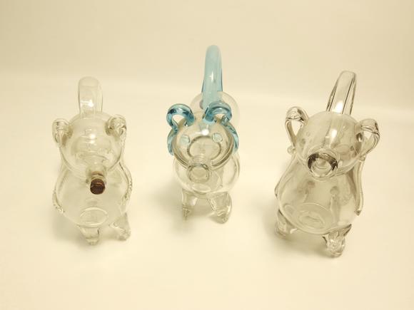 Bonhams : Three novelty decanters each modelled as a pig Circa 1900