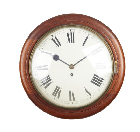 Bonhams : A 19th Century continental mahogany single fusee dial clock ...