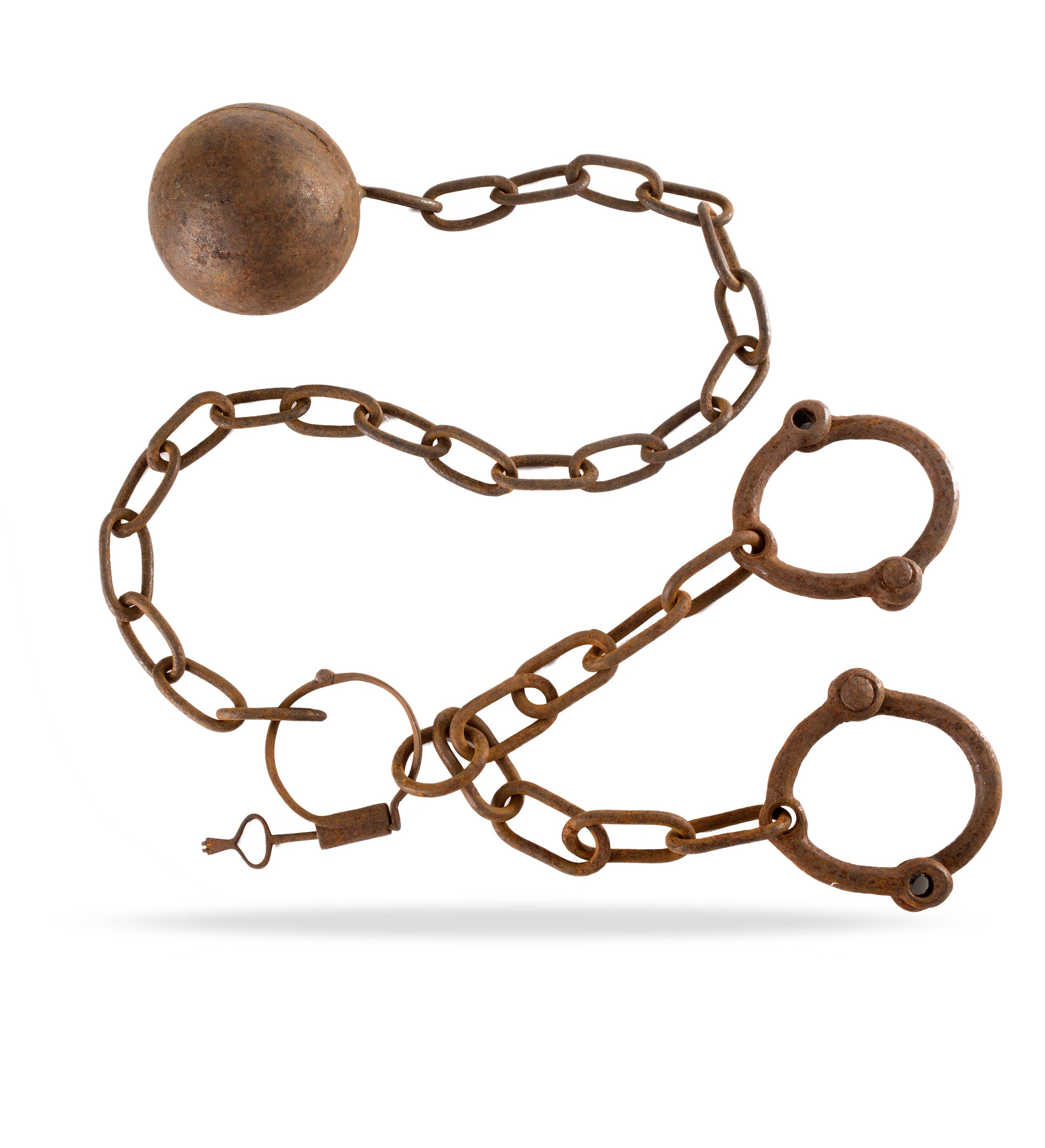 Bonhams A set of convict hand wrought iron rivet leg irons