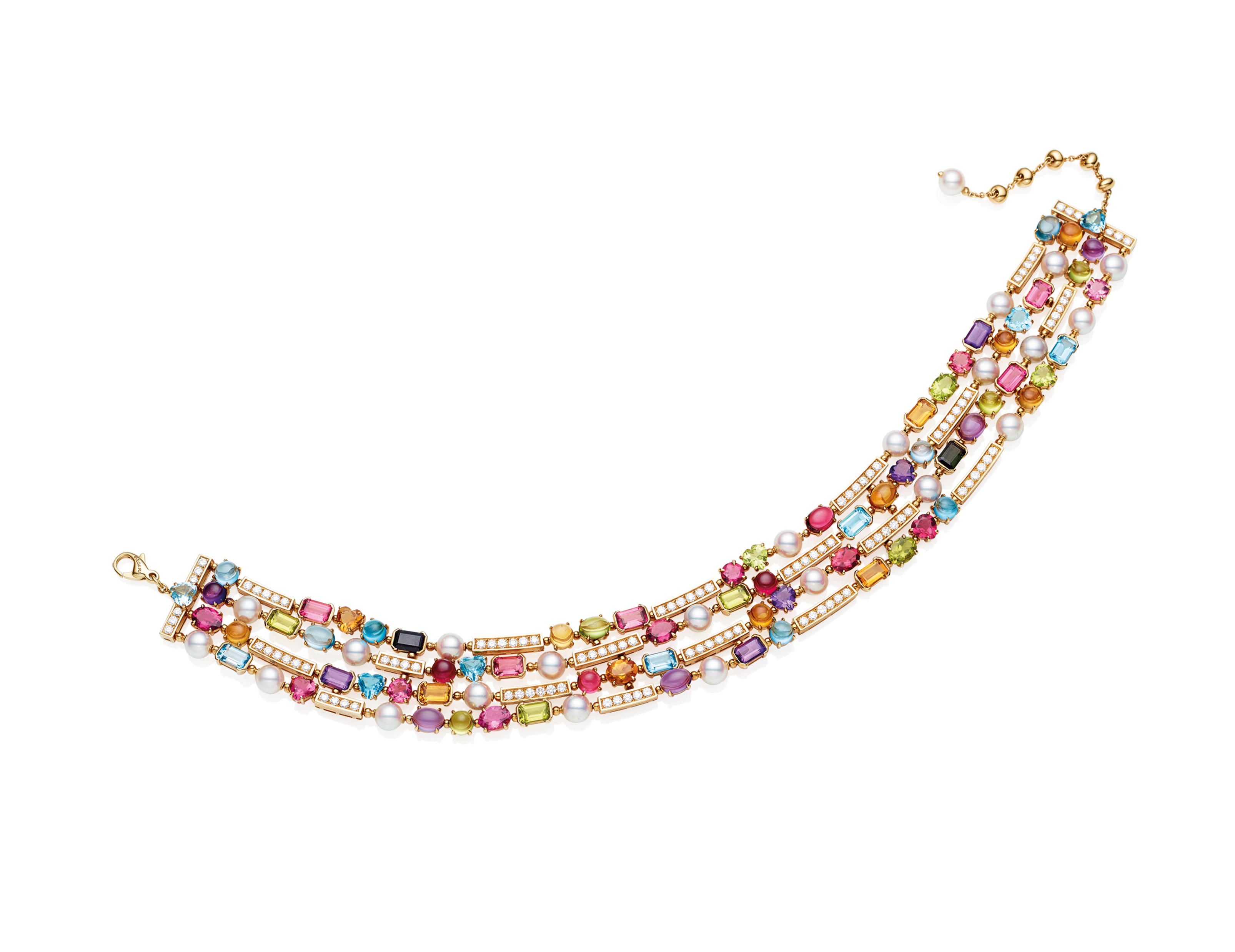 Bonhams : A diamond and gem-set 'Allegra' necklace, by Bulgari