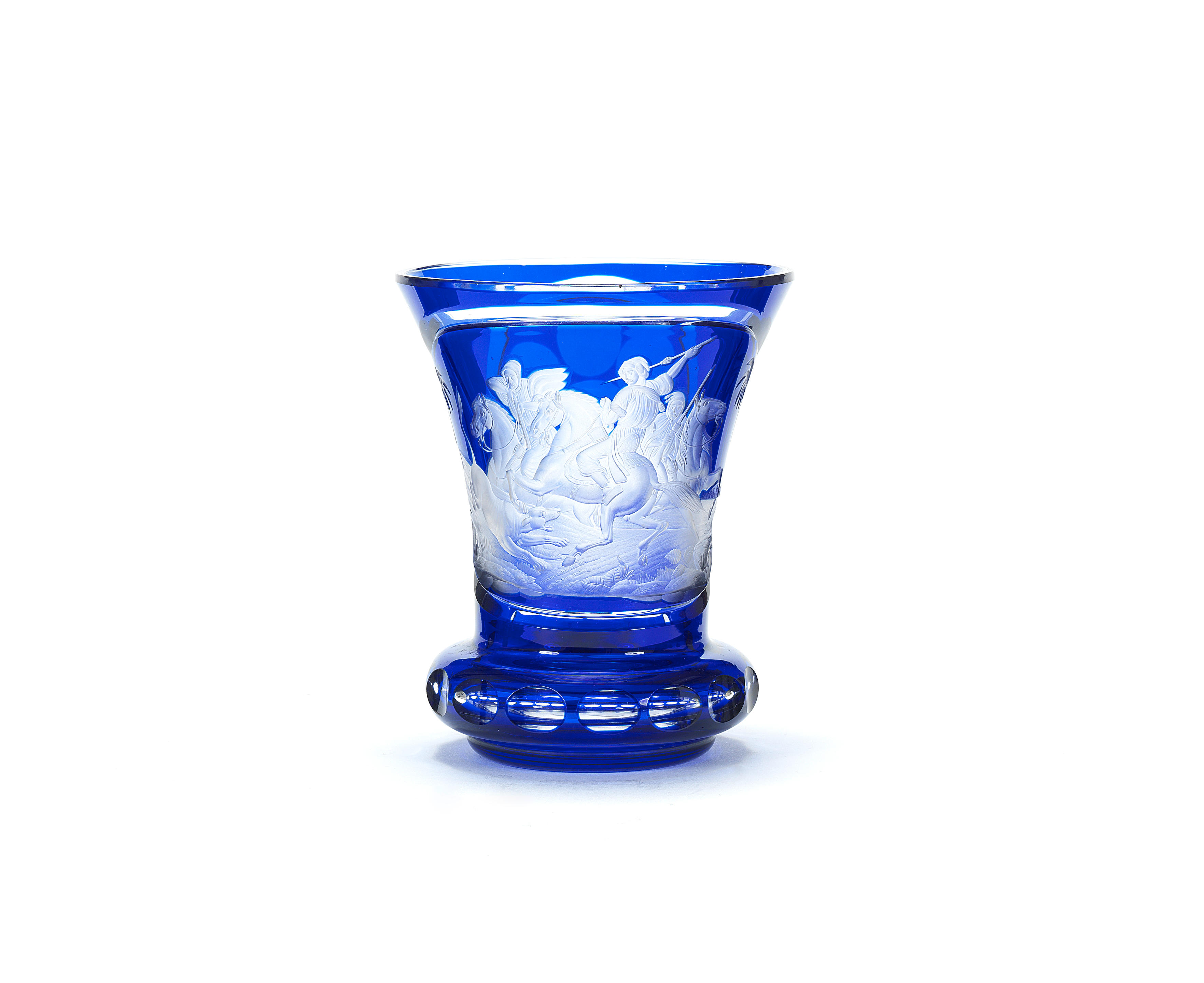 Bonhams A Bohemian Blue Overlay Beaker Circa 1845 60 3927