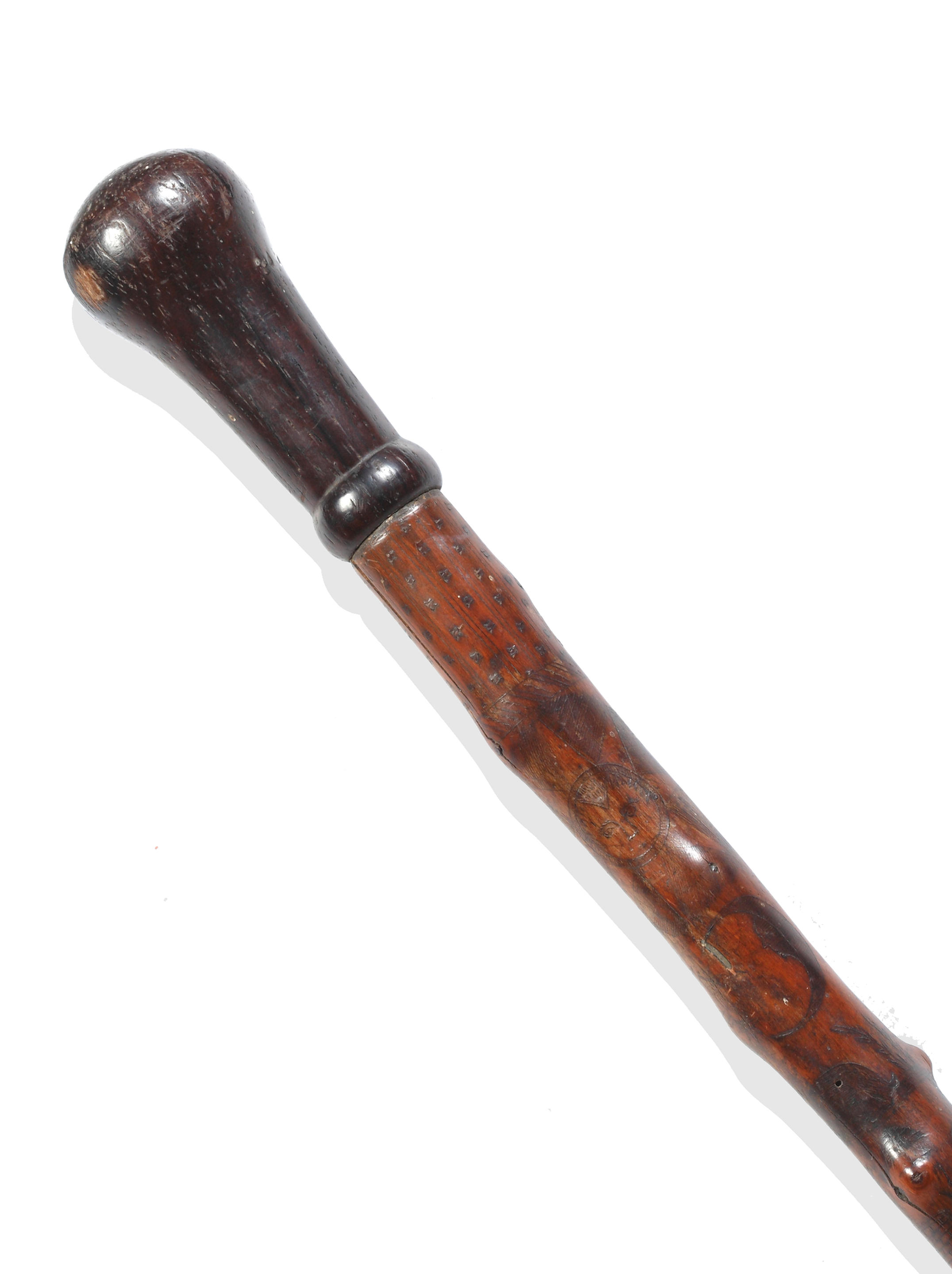 Bonhams : A holly walking stick,