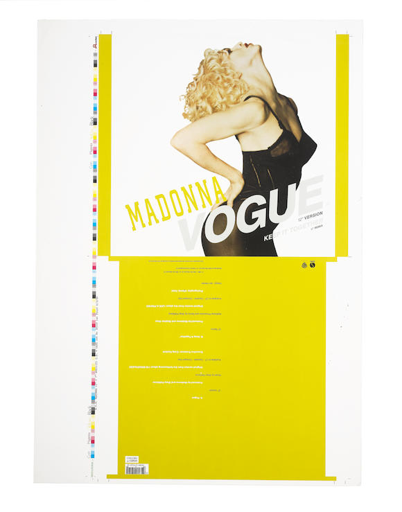 Bonhams Madonna Single Cover Proofs For The Single Vogue Sire