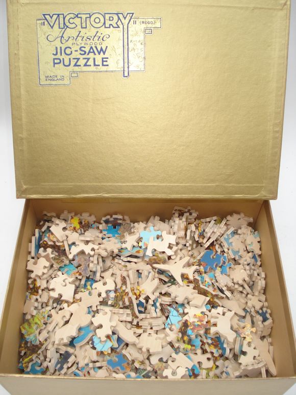 Bonhams Ten Victory Gold Box 'Artistic' plywood jigsaw puzzles 10