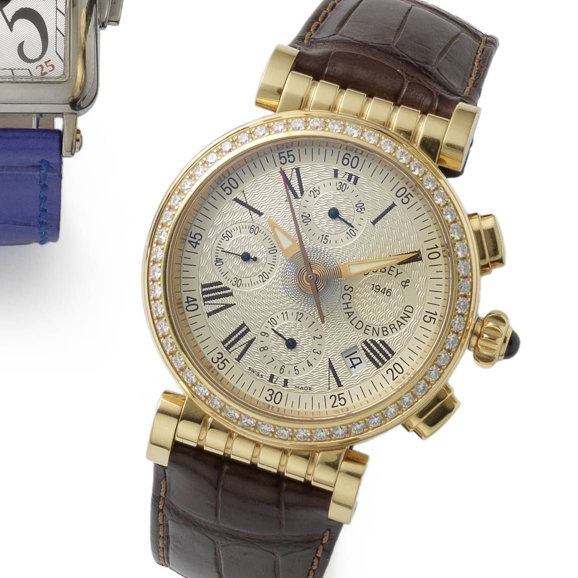 Dubey & Schaldenbrand. An 18ct rose gold and diamond set automat