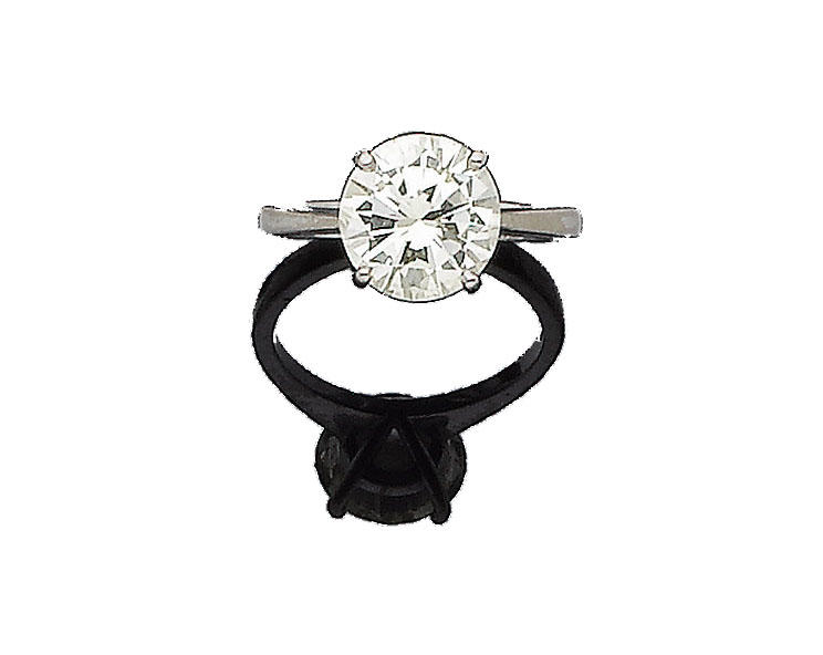 A diamond single-stone ring