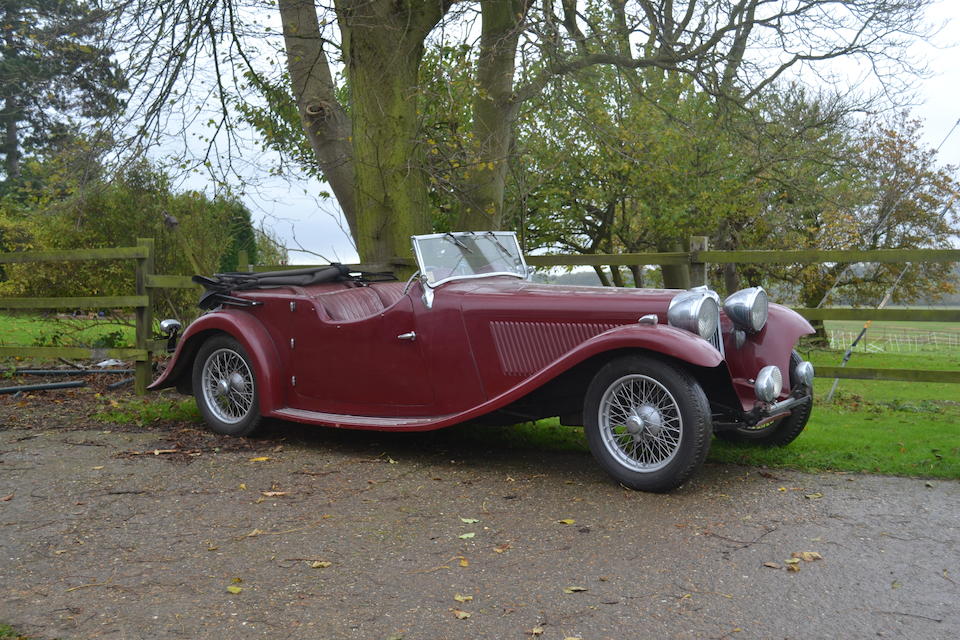 Bonhams : 1934 SS1 Jaguar 20hp Tourer Chassis no. 248110 Engine no. 211156