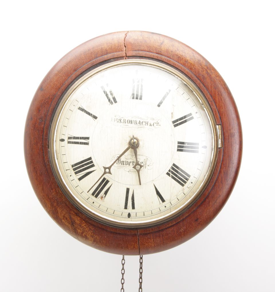 Bonhams A 19th century mahogany Post Office wall clock 2