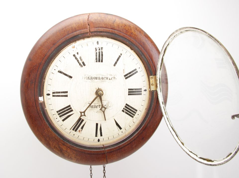 Bonhams A 19th century mahogany Post Office wall clock 2
