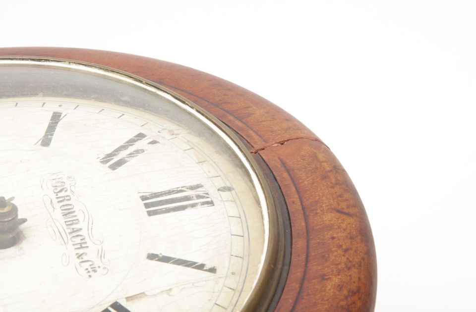 Bonhams A 19th century mahogany Post Office wall clock 2