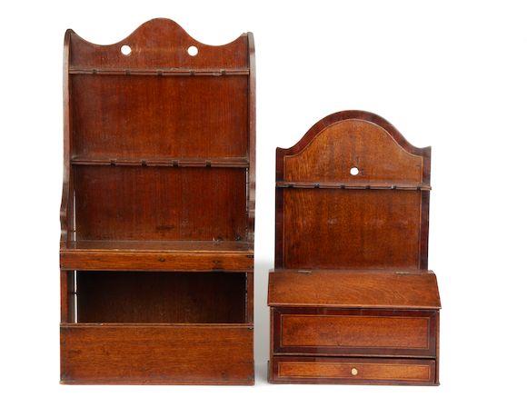 Bonhams : Two mural spoon racks, in George III style