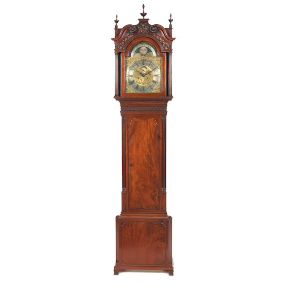 Bonhams : A George III mahogany longcase clock the dial signed John ...