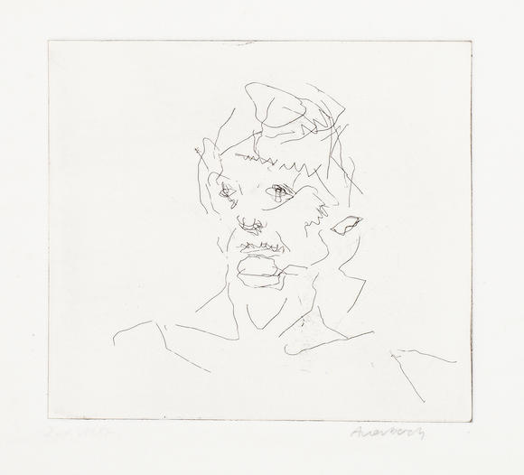 Bonhams : Frank Auerbach (british, Born 1931) Julia, Six Etchings Of 