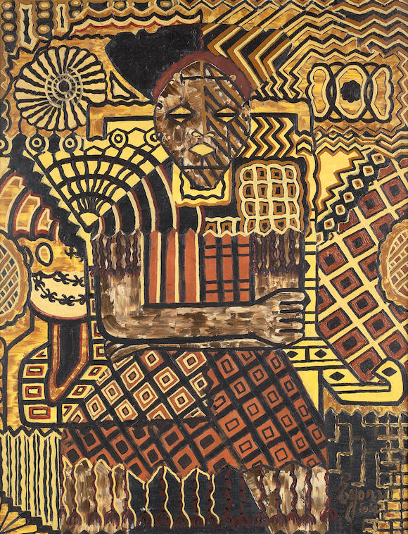 Bonhams : Uzo Egonu (Nigerian, 1931-1996) 'Prophetess'