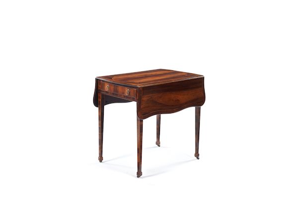 Bonhams : A George III gonçalo alves and chequerbanded pembroke table