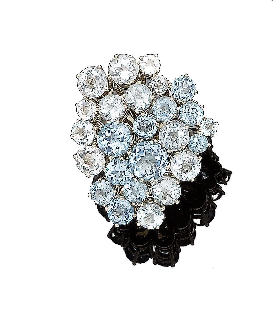 Bonhams A blue topaz 'Grupo Corpo' ring, by Stern