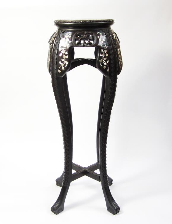 Bonhams A circular folding faux bamboo table Qing