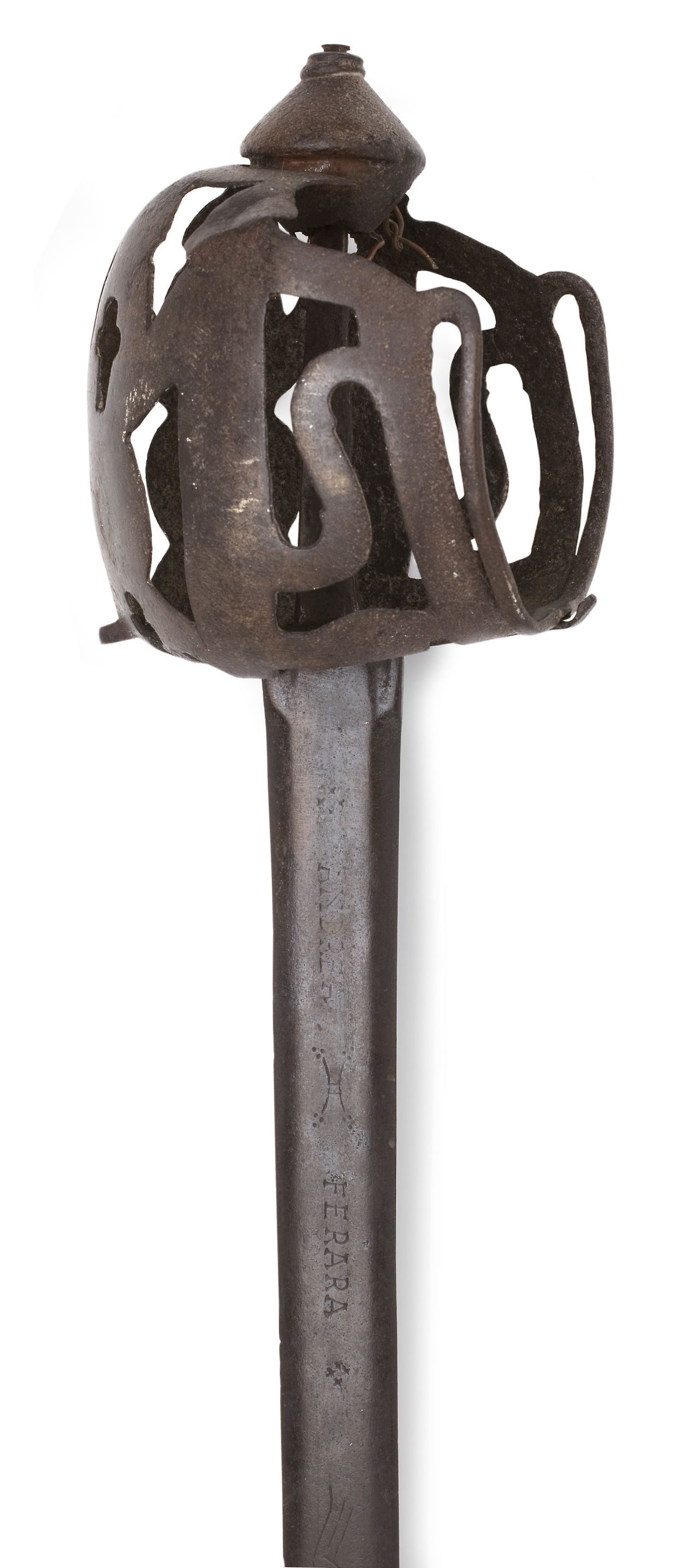 Bonhams : A Scottish ribbon beak-nose basket-hilt broadsword Last ...