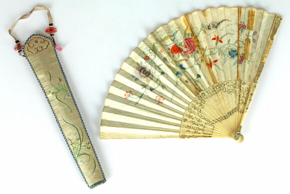 Ivory Fan Bonhams : A French carved ivory fan Late 18th early 19th Century
