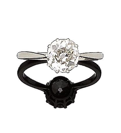 A diamond single-stone ring