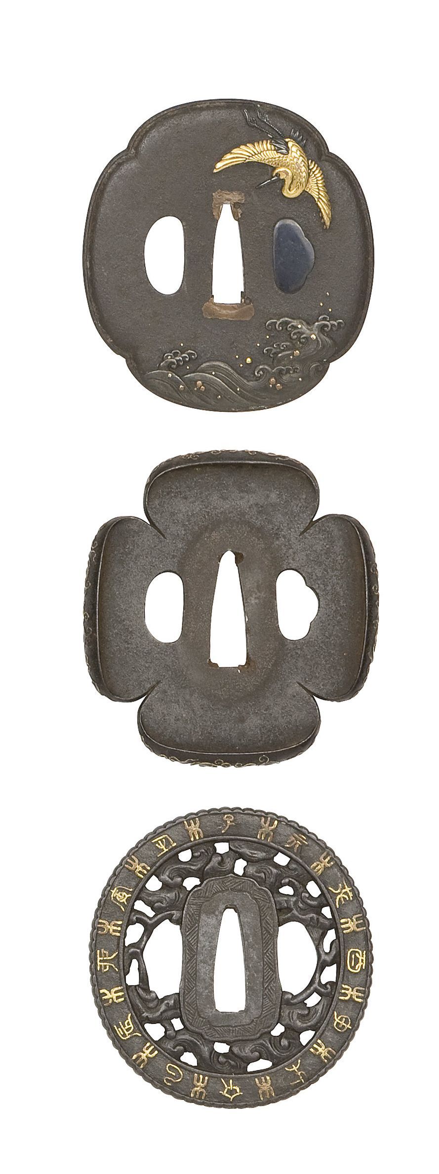 Three Iron Tsuba
