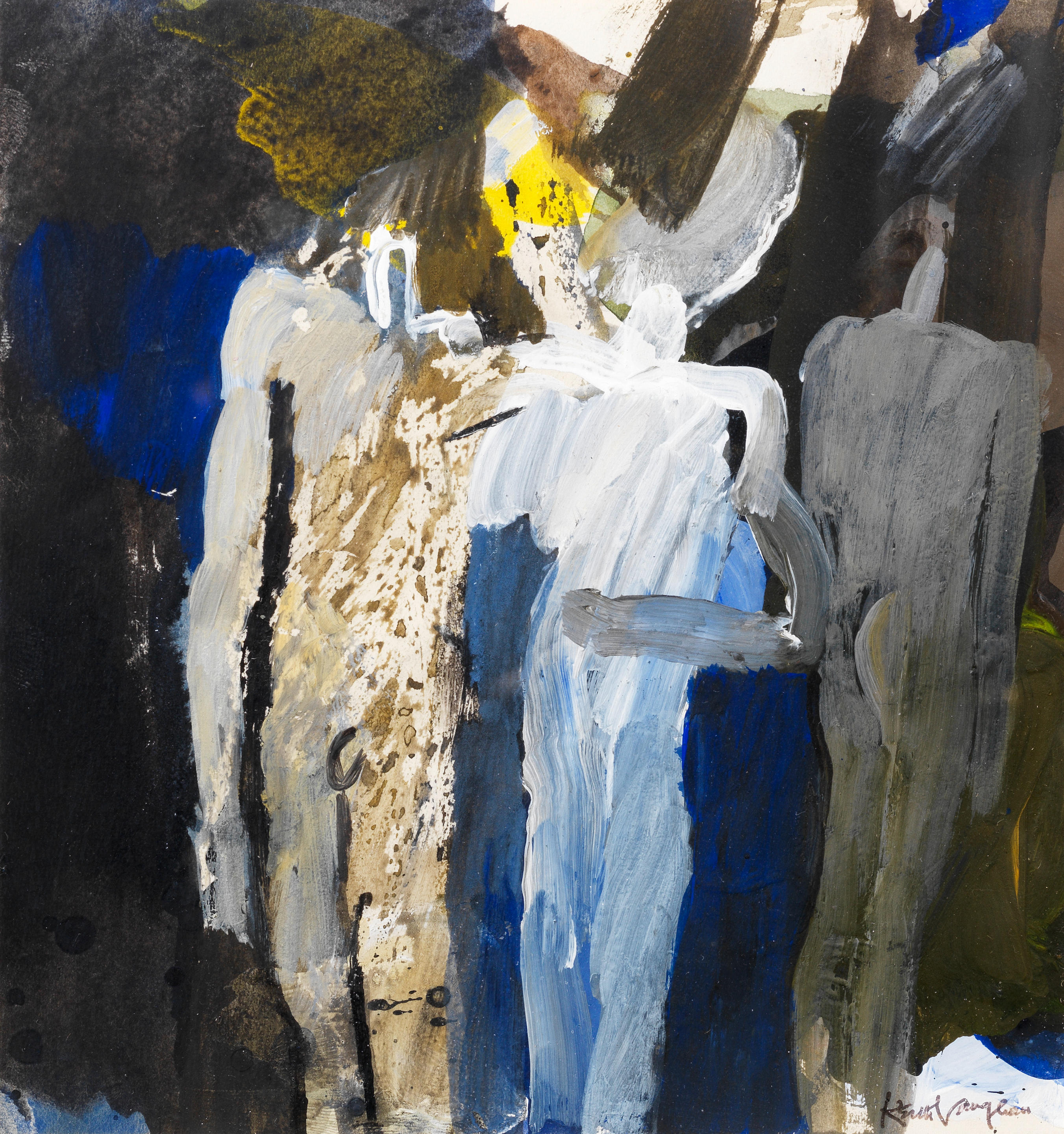 Bonhams : Keith Vaughan (british, 1912-1977) Group Of Figures 15.2 X 13 