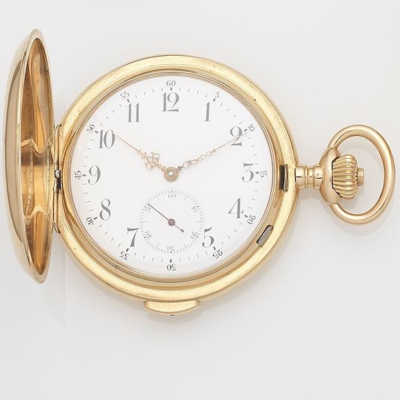 Bonhams : Swiss. A continental gold keyless wind full hunter minute ...