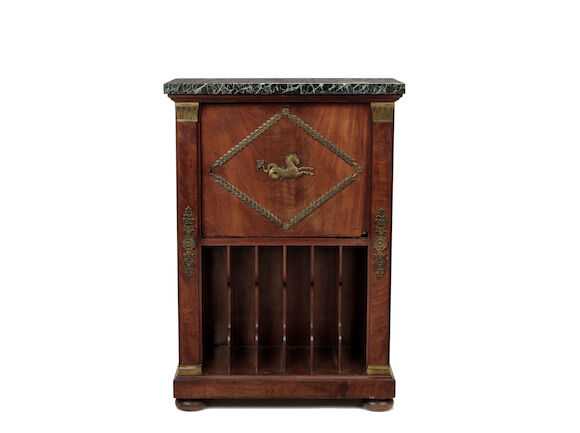 Bonhams : A French 19th century gilt metal mounted mahogany music cabinet