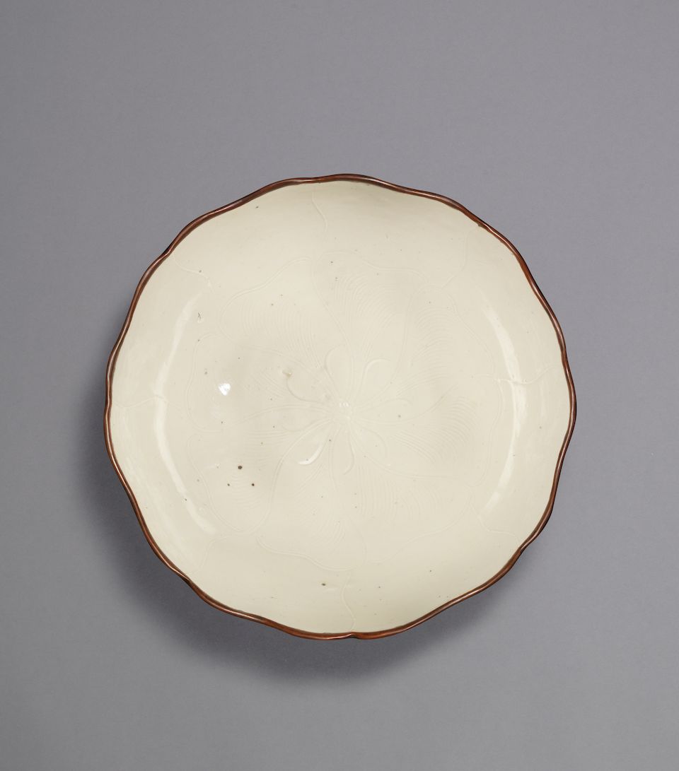 A large Dingyao carved 'mallow' bowl Northern Song Dynasty