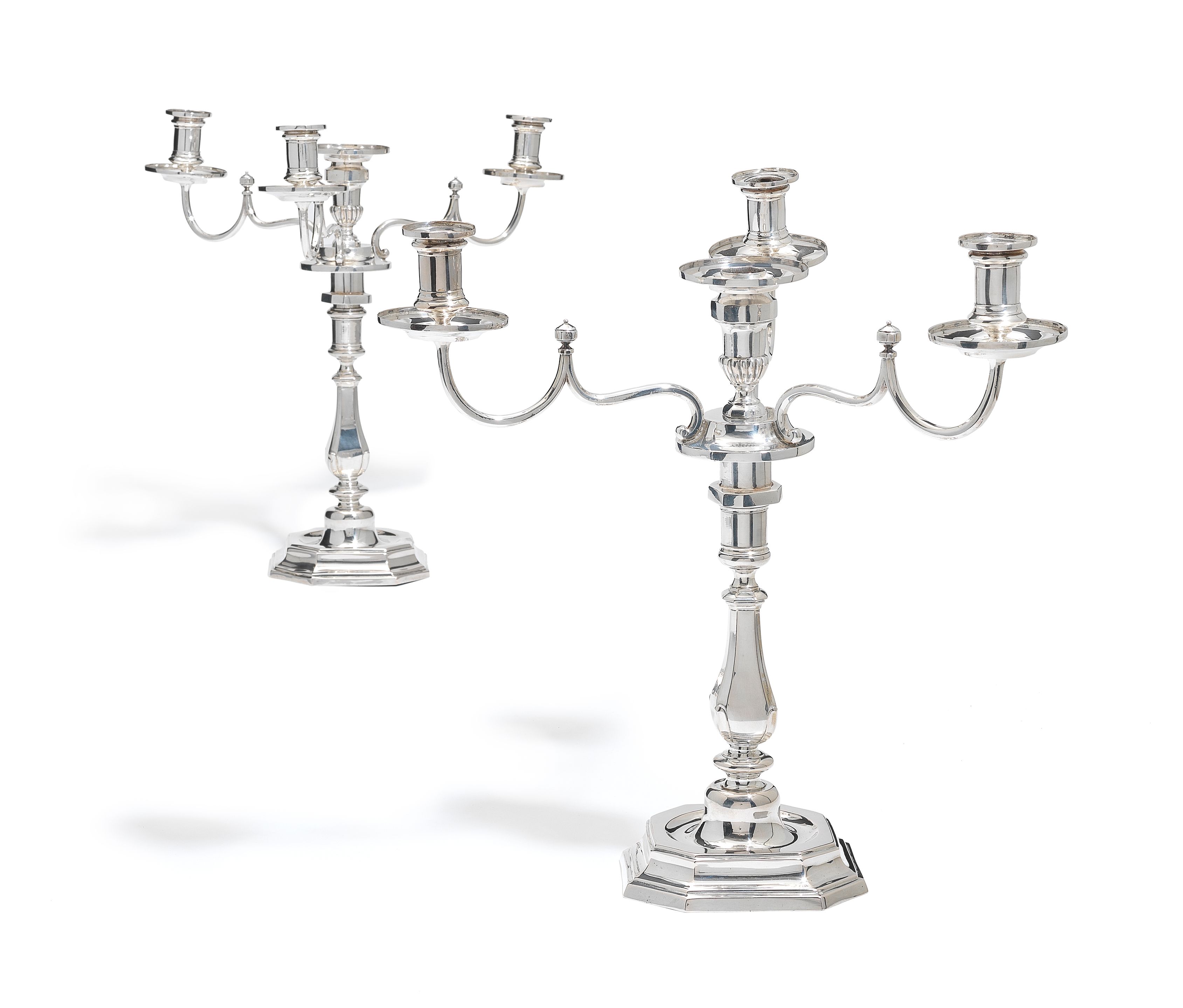 Bonhams A pair of 18th century German silver candlesticks by Martin