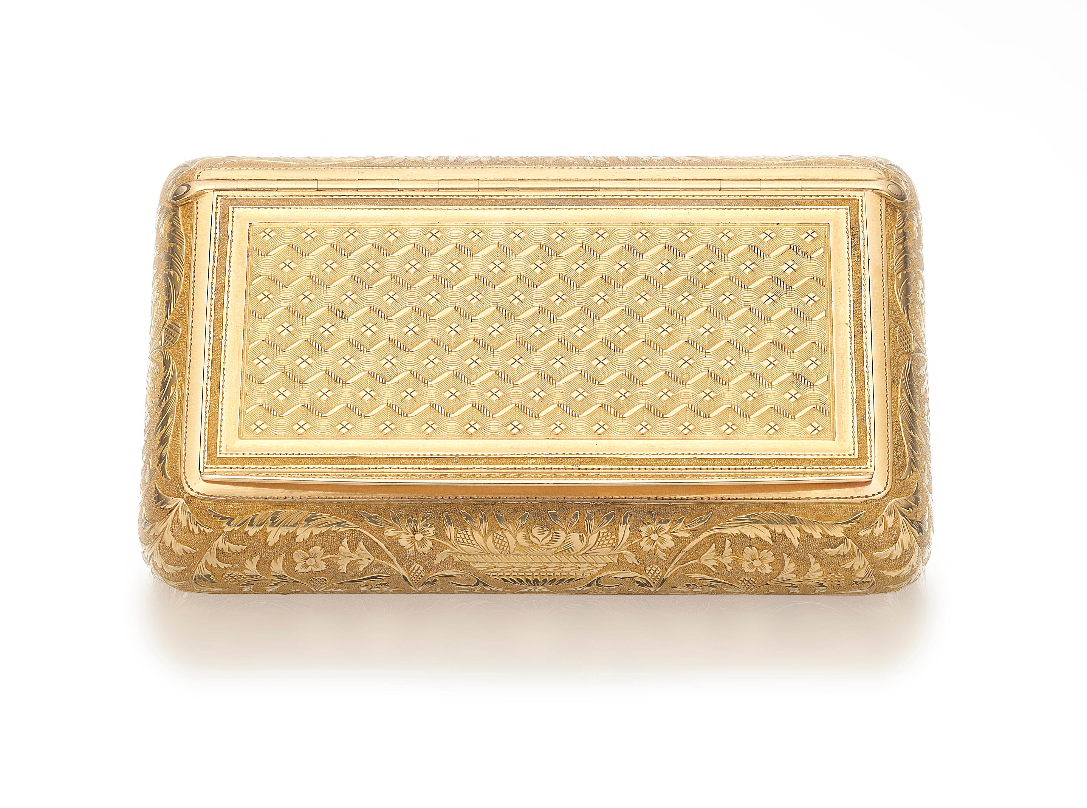 Bonhams : An early 19th-century cased French gold snuff box by Simon ...