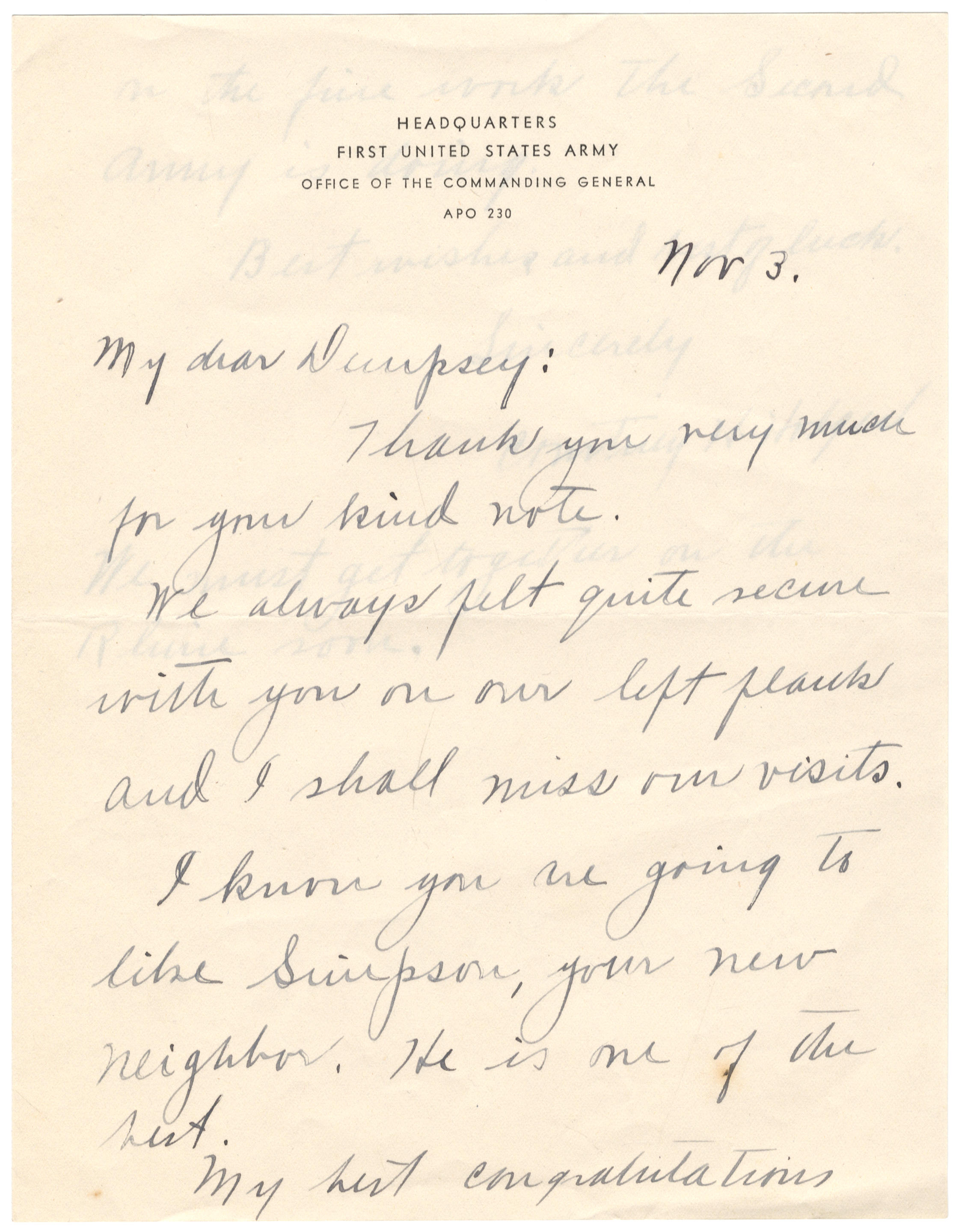 Bonhams : HODGES (COURTNEY H.) Autograph letter signed (Courtney H ...