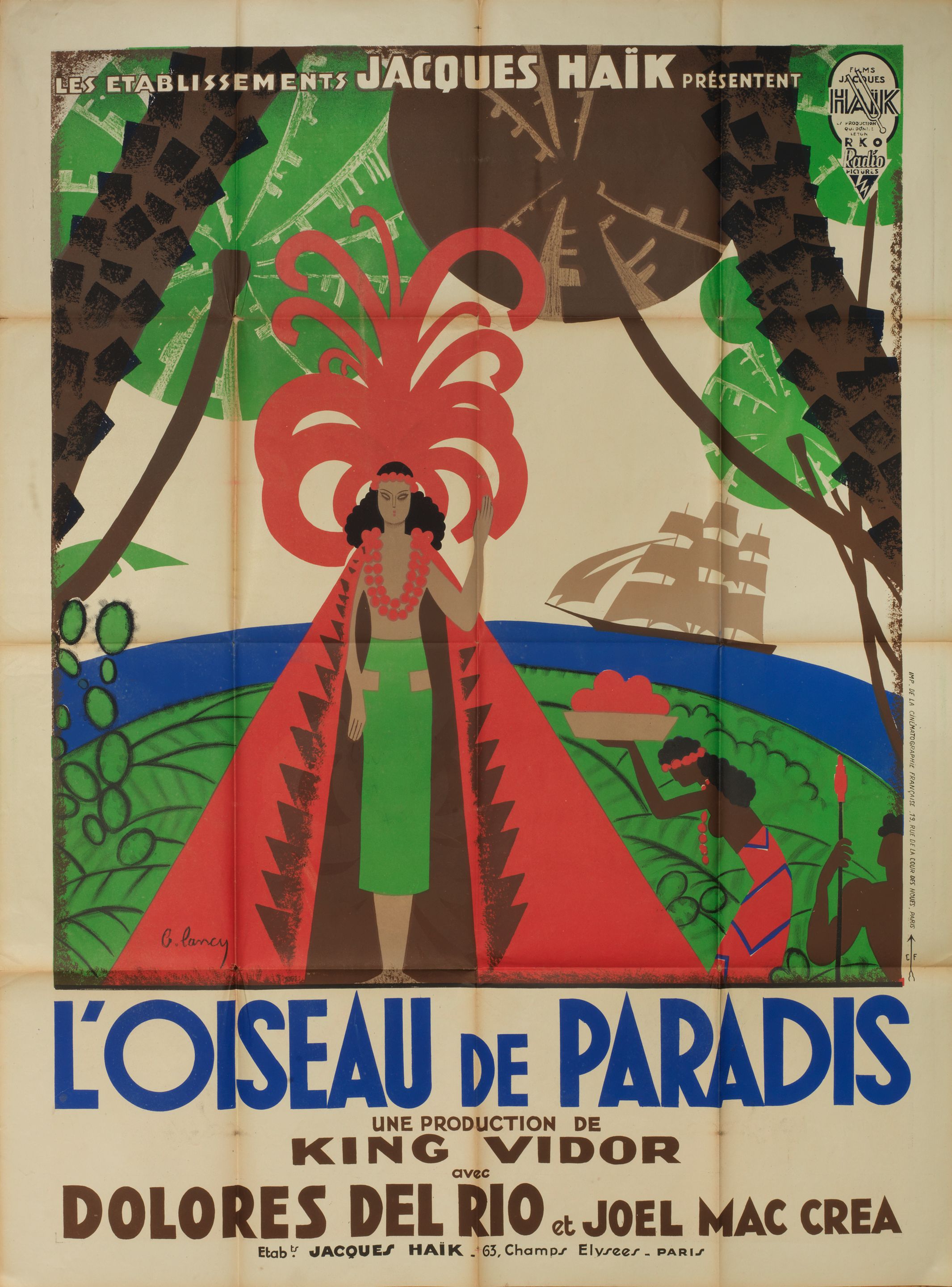 Bonhams : Bird of Paradise / L'Oiseau De Paradis, RKO Pictures, 1932,
