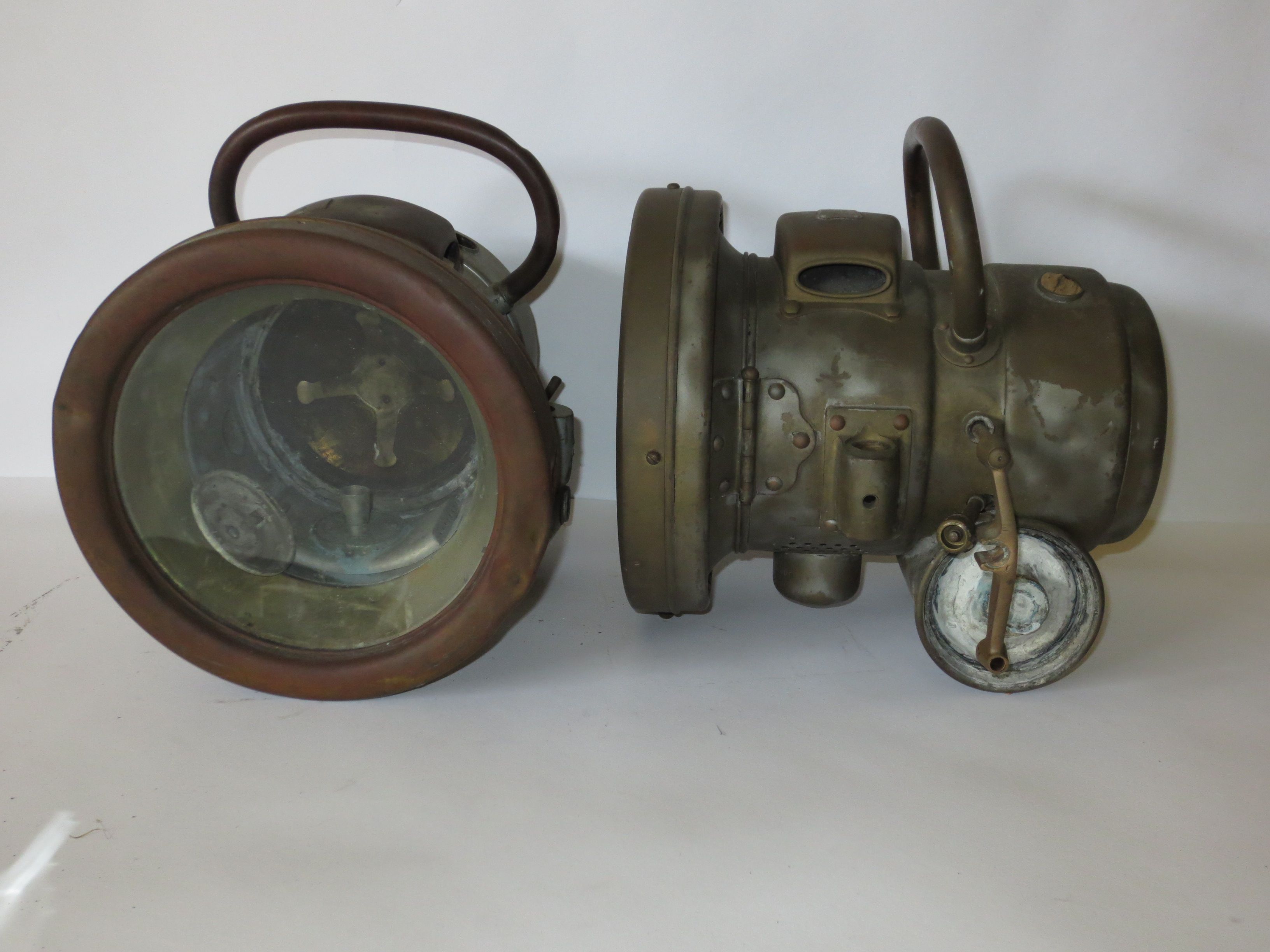 Bonhams Cars : A pair of Lucas self generating acetylene 'Lorilite' lamps,