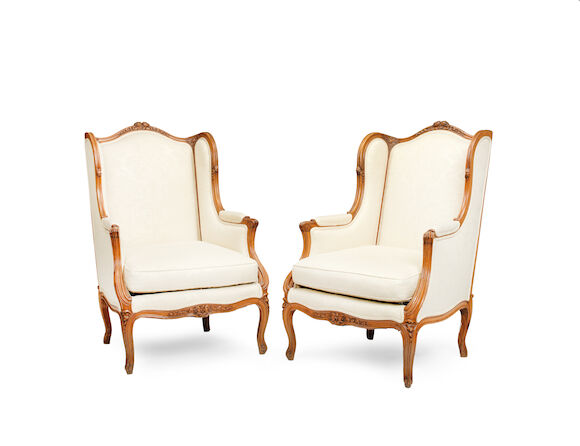 Bonhams : A pair of French late 19th/early 20th century beech ...