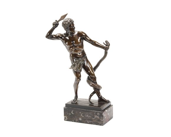Bonhams : Helmuth Schievelkamp (German, 1849–1890)A bronze figure of a ...
