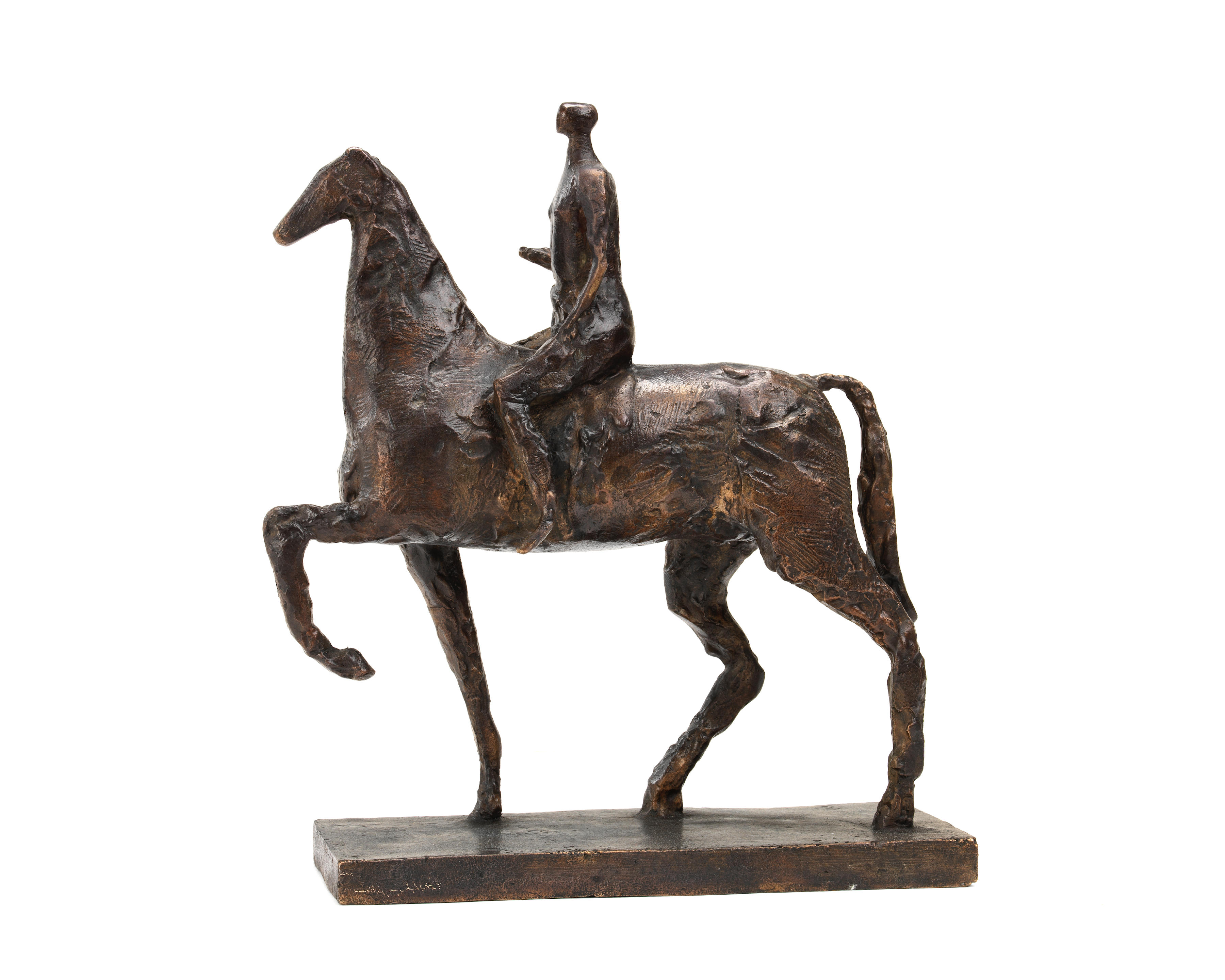 Bonhams : Robert Clatworthy (British, born 1928) Horse and rider 31cm high